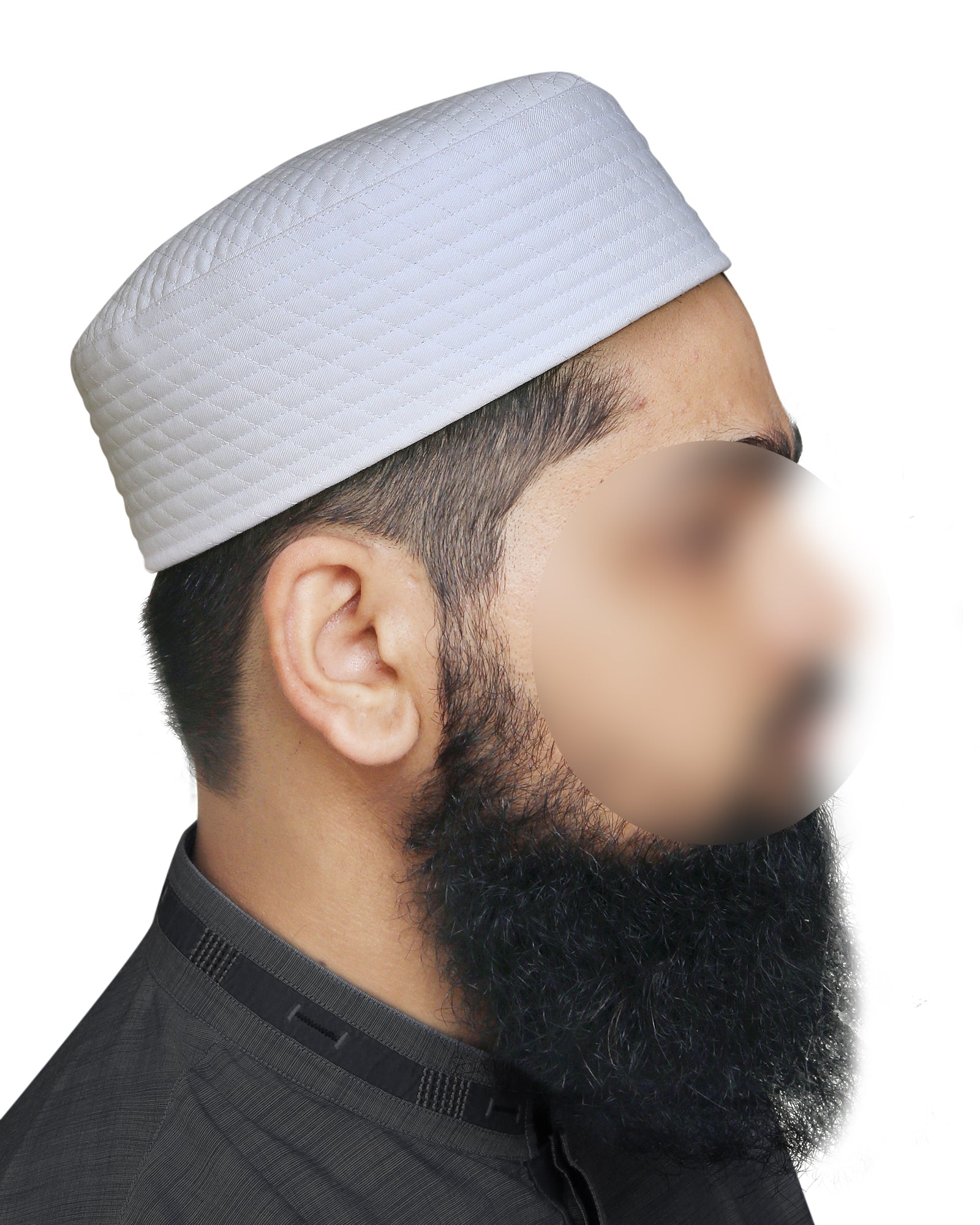 Bin Fiaz Isbagh Premium Structured Kufi Hat - Royal Muslim Men’s Prayer Cap