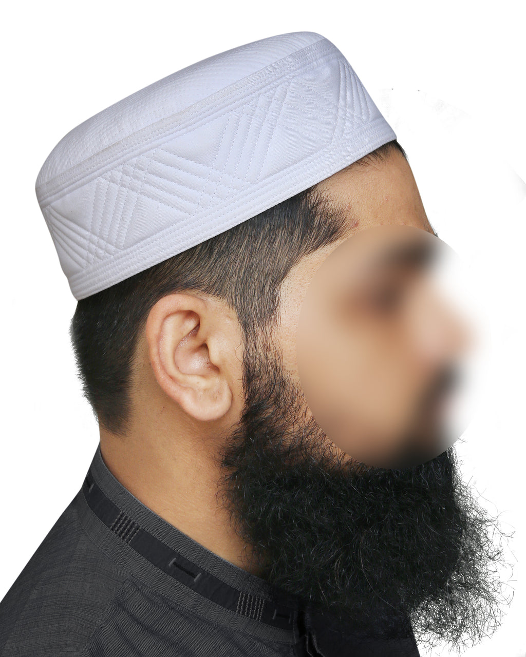 Bin Fiaz Jameel Premium Structured Kufi Hat - Royal Muslim Men’s Prayer Cap