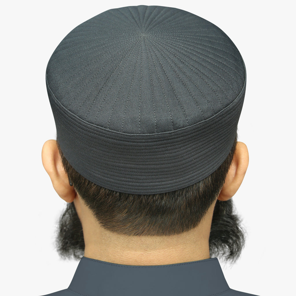 Bin Fiaz Badar Rigid Structured Kufi Hat | Traditional Turkish Style Muslim Prayer Cap for Men