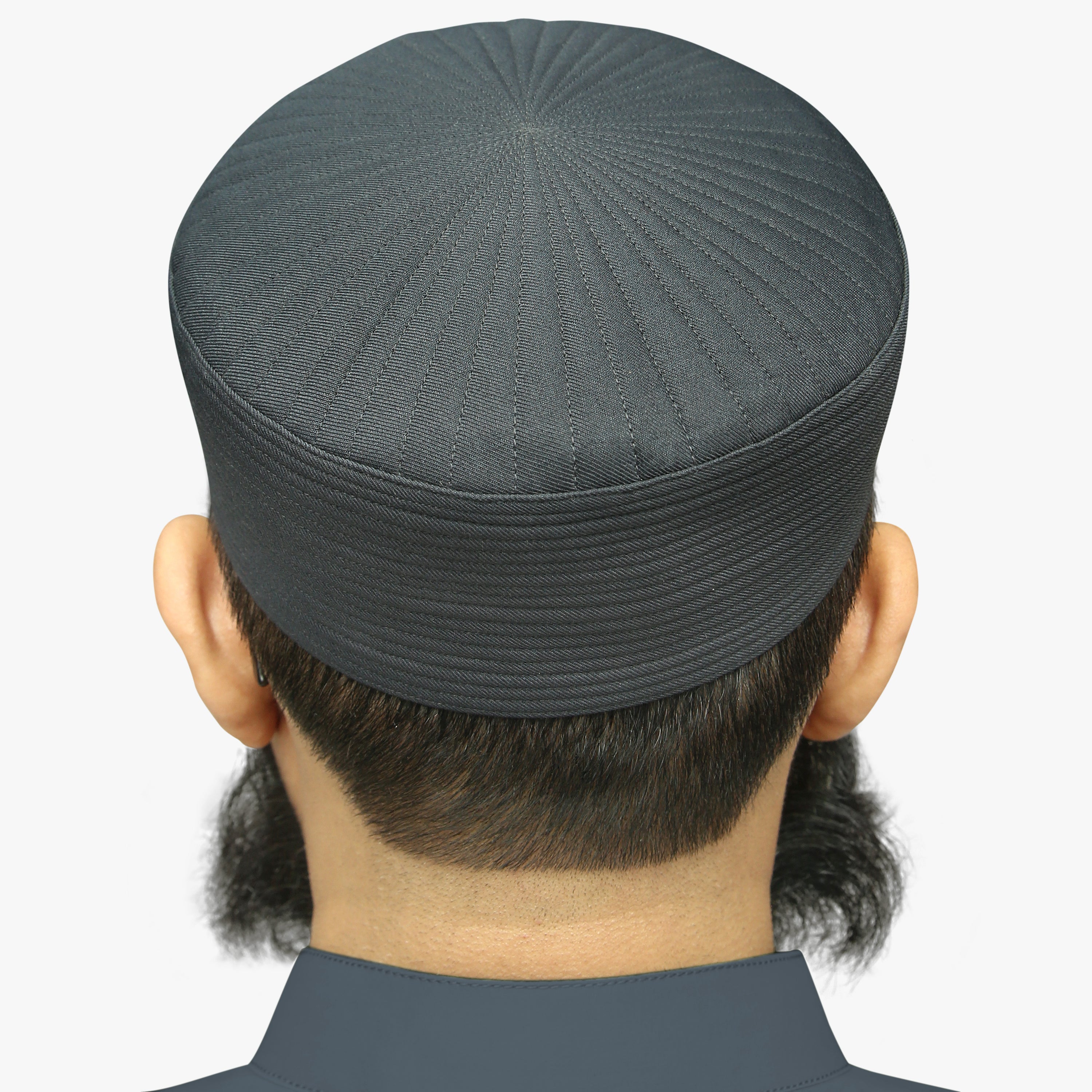 Bin Fiaz Badar Rigid Structured Kufi Hat | Traditional Turkish Style Muslim Prayer Cap for Men
