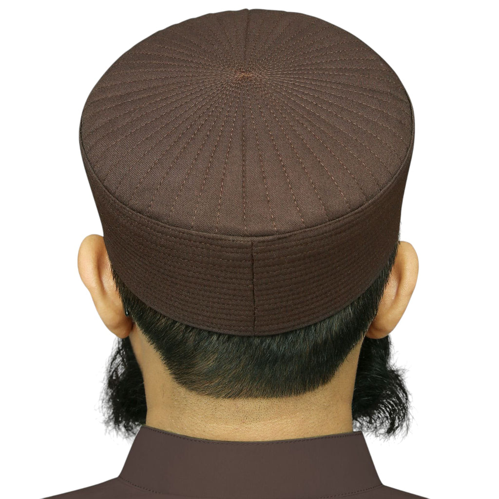 Bin Fiaz Badar Rigid Structured Kufi Hat | Traditional Turkish Style Muslim Prayer Cap for Men