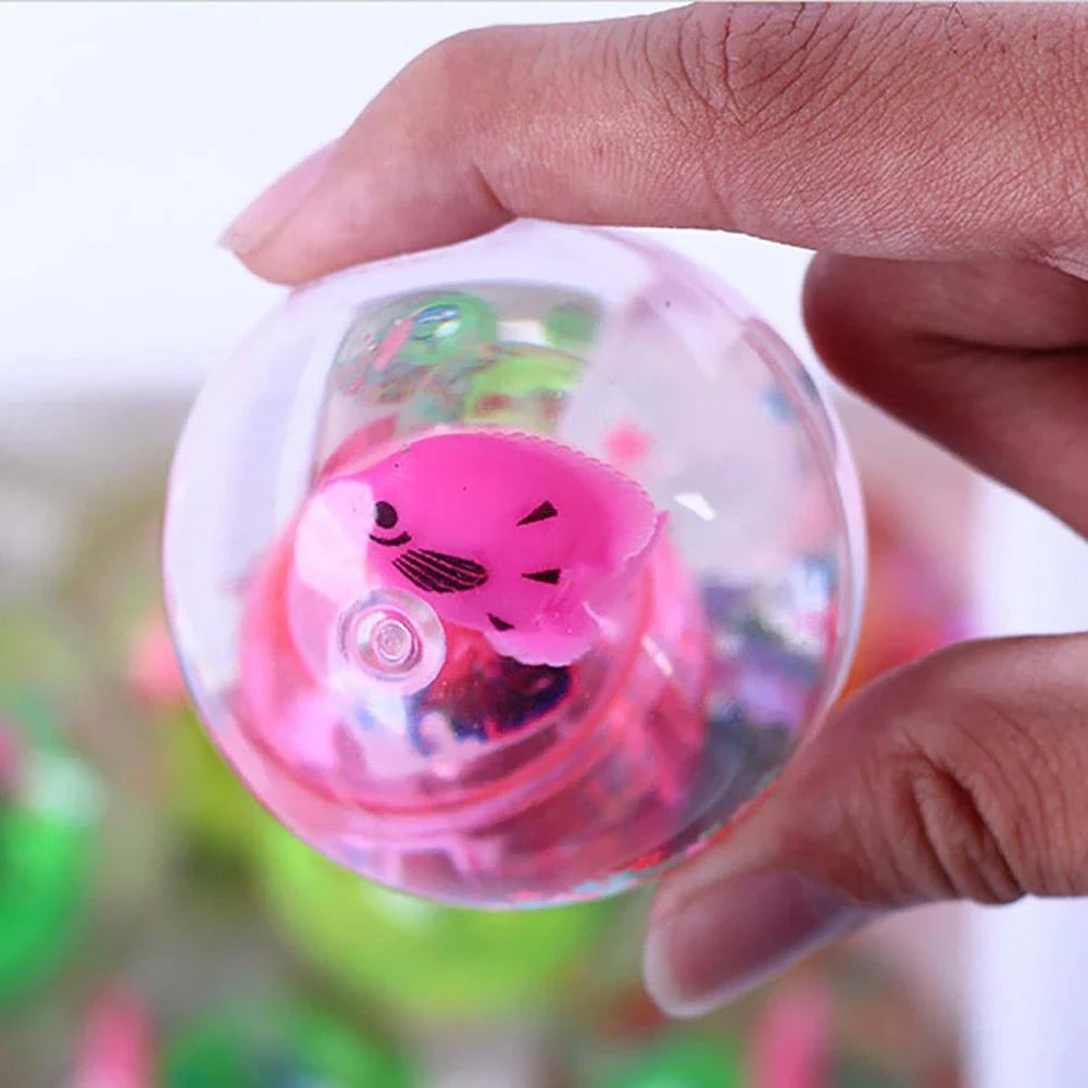 (pack of 6)Glowing Ball Toy - Super Led Water Ball Size 65mm - Glowing Elastic Ball Kids Toy Gift