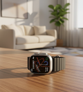 T10 Ultra 2 Smartwatch With White Dial And Black Straps