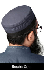 Bin Fiaz Huraira Premium Structured Kufi Hat-| Best Islamic Hat for Men