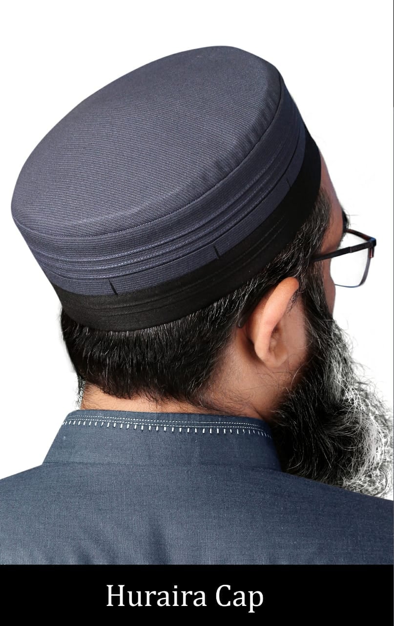 Bin Fiaz Huraira Premium Structured Kufi Hat-| Best Islamic Hat for Men