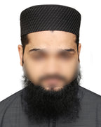 Bin Fiaz Isbagh Premium Structured Kufi Hat - Royal Muslim Men’s Prayer Cap