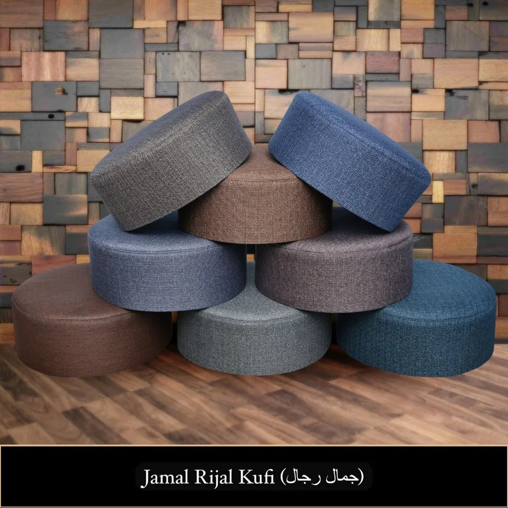 Bin Fiaz Jamal Rijal Premium Structured Kufi Hat - Islamic Cap for Salah