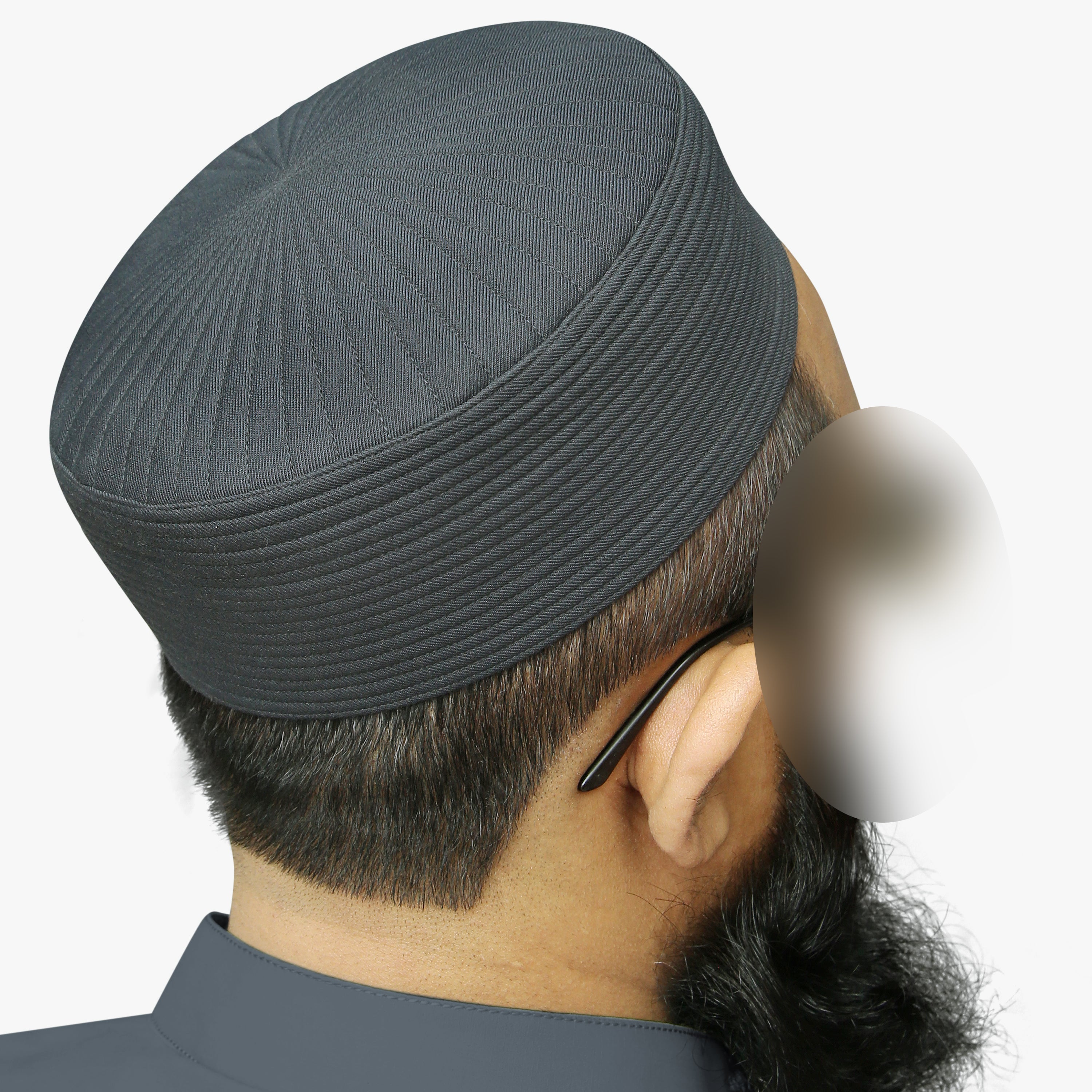 Bin Fiaz Badar Rigid Structured Kufi Hat | Traditional Turkish Style Muslim Prayer Cap for Men