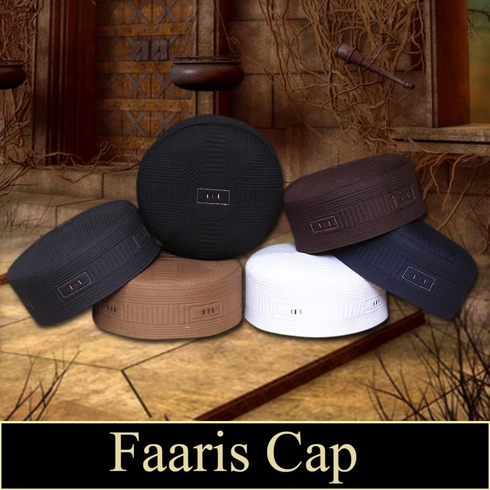 Bin Fiaz Faaris Premium Structured Kufi Hat - Royal Modern Muslim Men’s Prayer Cap