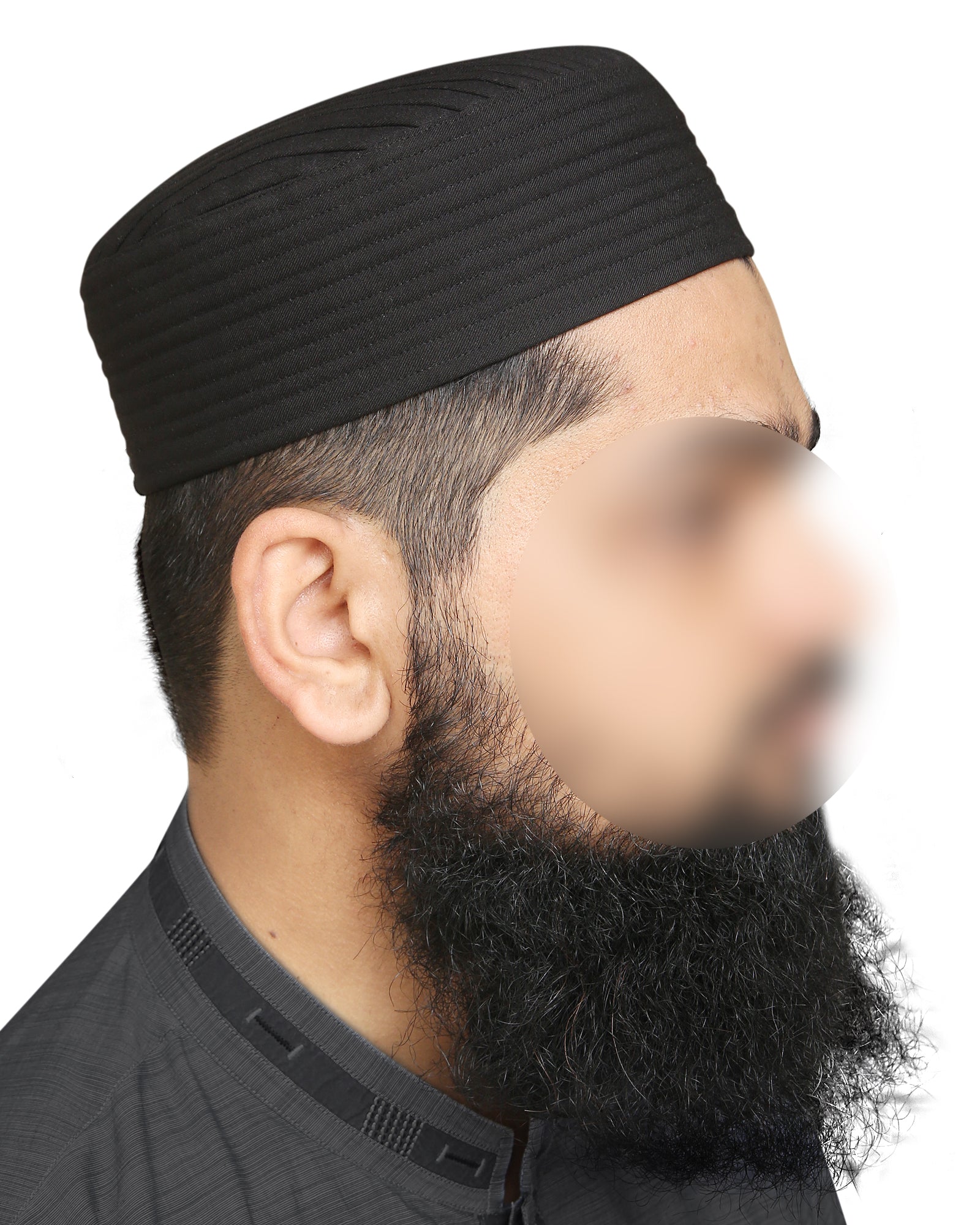 Bin Fiaz Ghalib Premium Structured Kufi Hat | Sovereign Muslim Men’s Prayer Cap