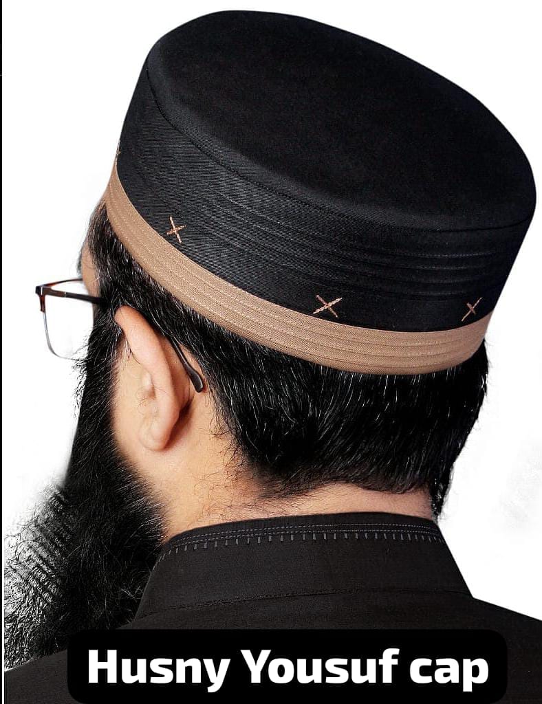 Muslim Husn e Yousuf Prayer Kufi Hat For Mens-Comfortable Islamic Prayer Cap