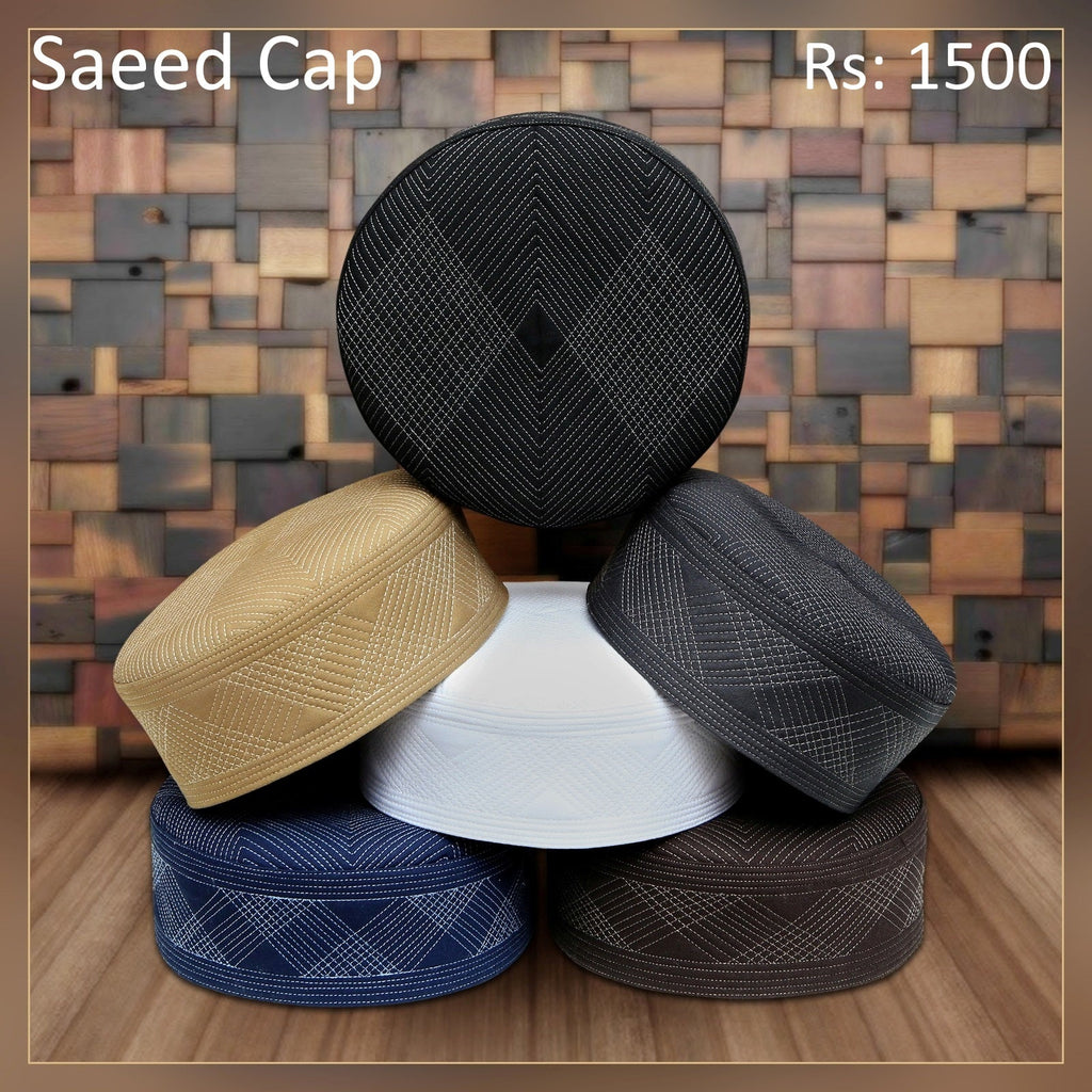 Muslim Saeed Prayer Kufi Hat for Men  Islamic Cap