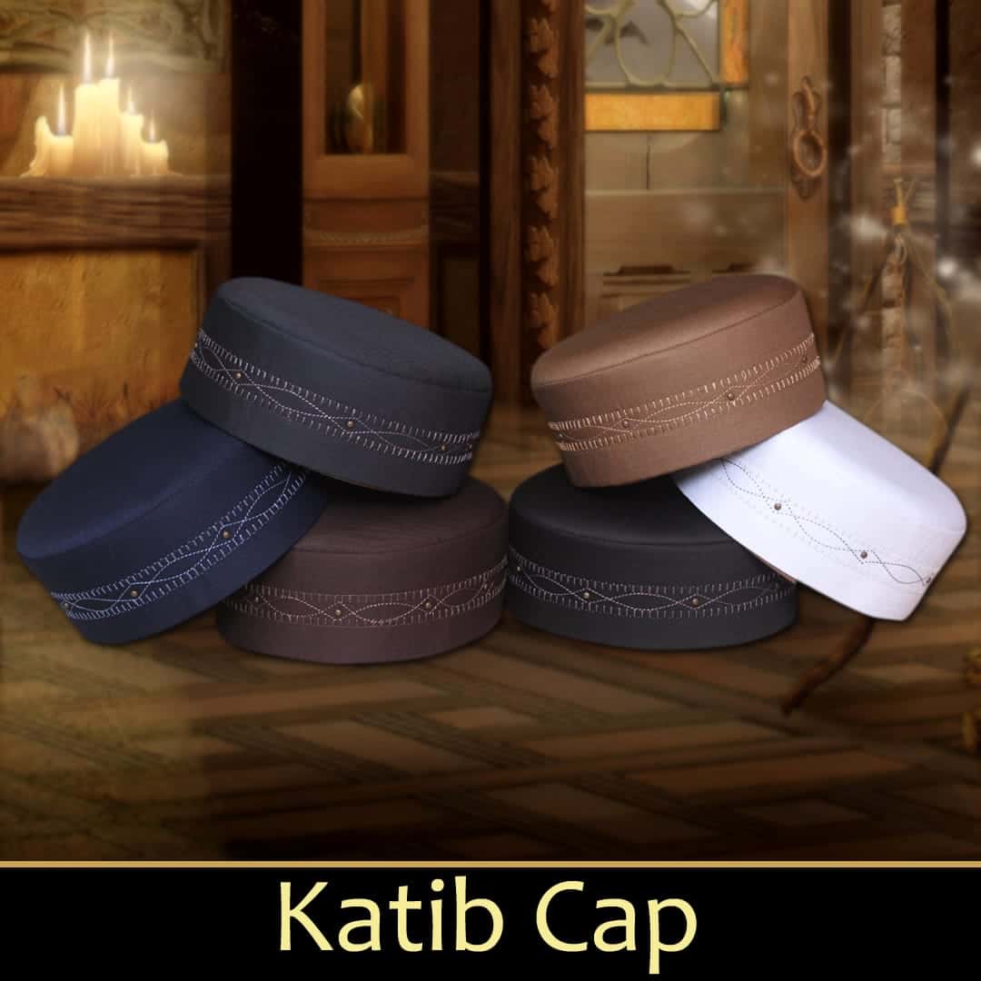 Muslim Katib Prayer Kufi Hat For Mens-Traditional Islamic Cap