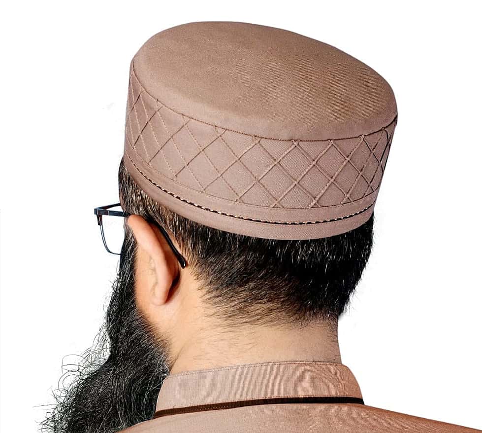 Muslim Kinana Premium Structured Kufi Hat - Premium Quality Islamic Prayer Cap for Men