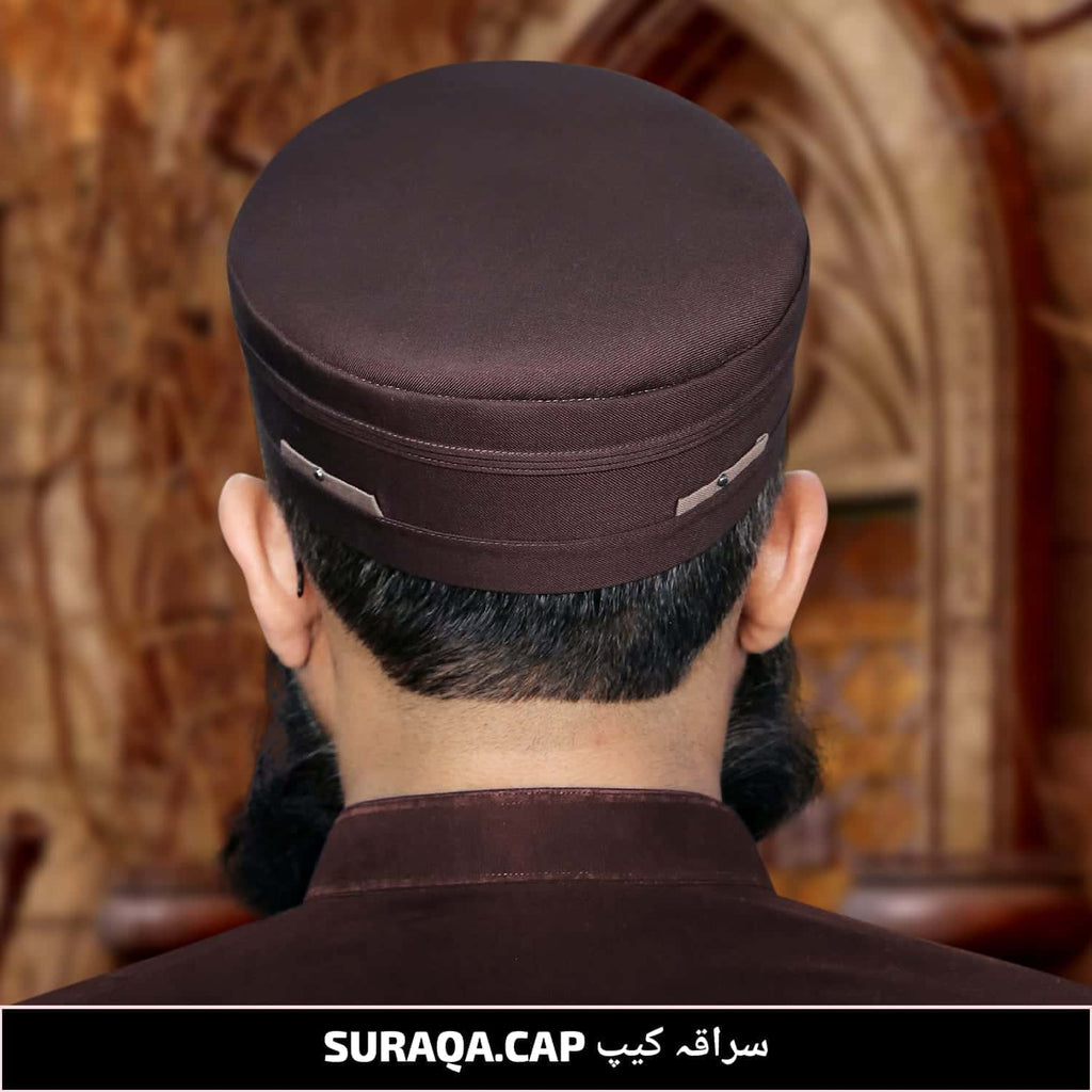 Muslim Suraqa Premium Structured Kufi Hat - Comfort-First Elegant Islamic Prayer Cap for Men