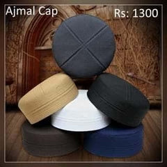 Bin Fiaz Premium Stitched Ajmal Kufi Hat – Breathable Namaz Topi