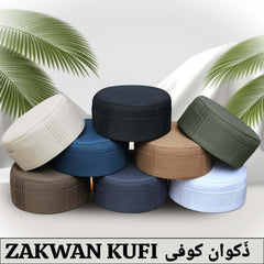 Muslim Zakwan Prayer Kufi Hat For Mens– Traditional Muslim Cap