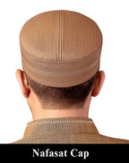Bin Fiaz Nafasat Premium Structured Kufi Hat - Royal Muslim Men’s Prayer Cap