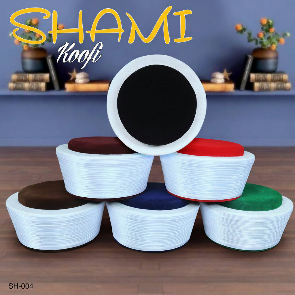 Men’s Premium Shami Cap SH-006 - Turkish Style Muslim Imamah Kufi Hat for Prayer
