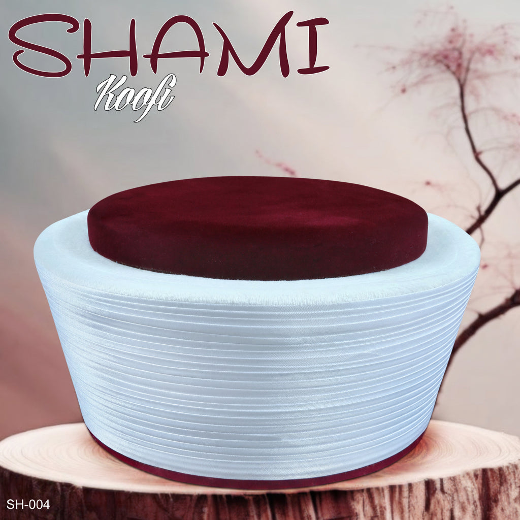Men’s Premium Shami Cap SH-006 - Turkish Style Muslim Imamah Kufi Hat for Prayer