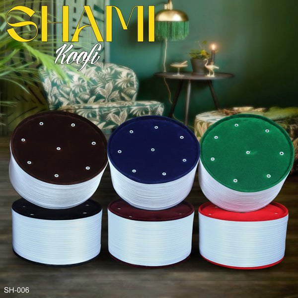 Men’s Premium Shami Cap SH-006 - Turkish Style Muslim Imamah Kufi Hat for Prayer
