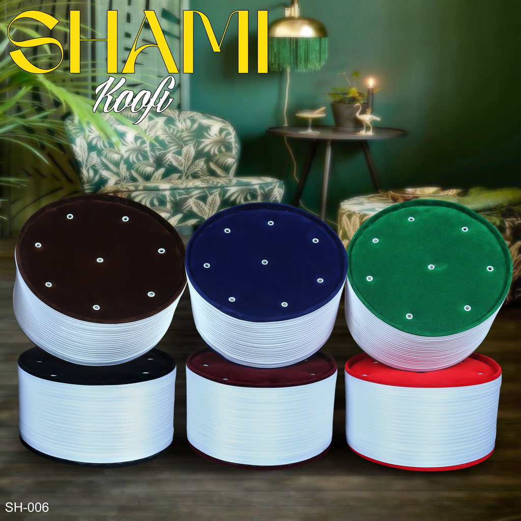 Men’s Premium Shami Cap SH-006 - Turkish Style Muslim Imamah Kufi Hat for Prayer