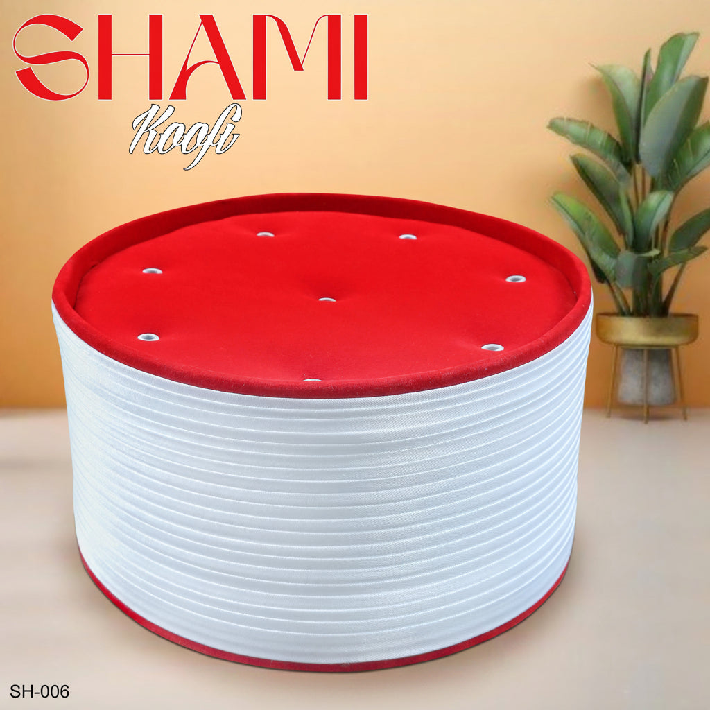 Men’s Premium Shami Cap SH-007 - Traditional Islamic Imamah Style Turkish Kufi Hat for Men