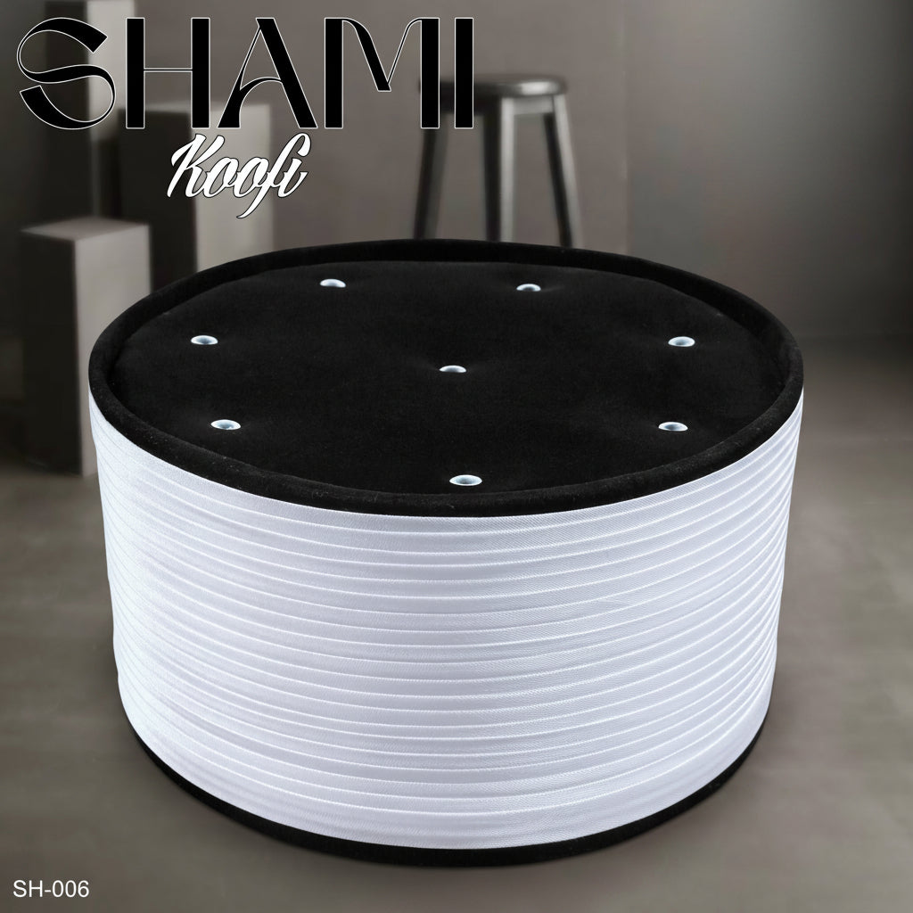 Men’s Premium Shami Cap SH-007 - Traditional Islamic Imamah Style Turkish Kufi Hat for Men