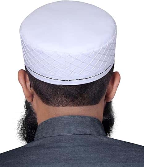 Muslim Kinana Premium Structured Kufi Hat - Premium Quality Islamic Prayer Cap for Men