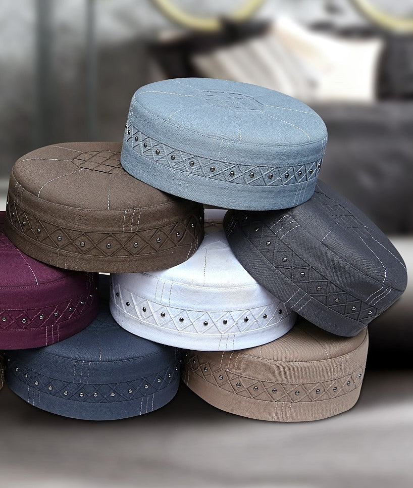 Bin Fiaz Owais Premium Structured Kufi Hat - Superior Comfort and a Stylish Look