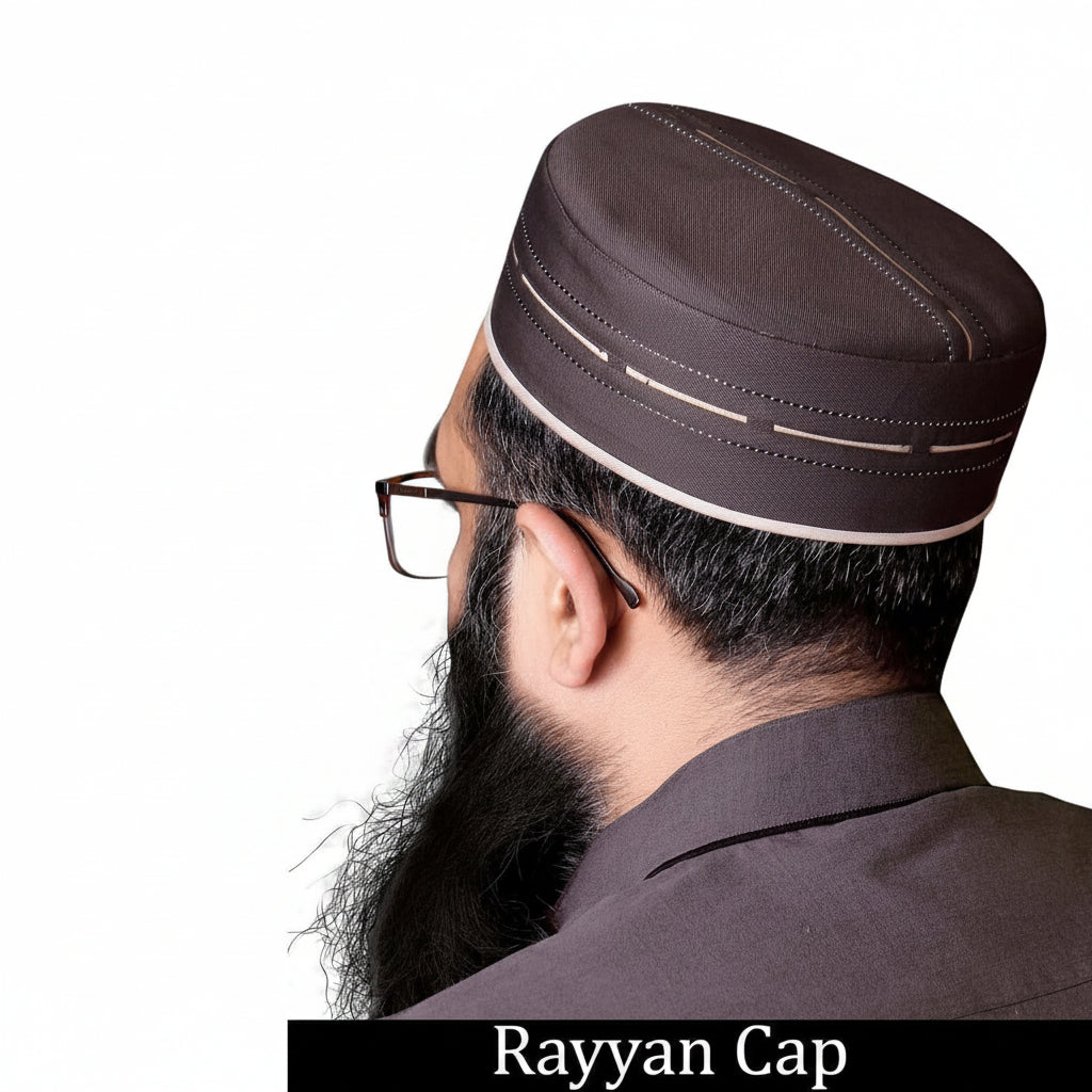 Bin Fiaz Rayyan Premium Structured Kufi Hat - Perfect Blend of Style and Comfort