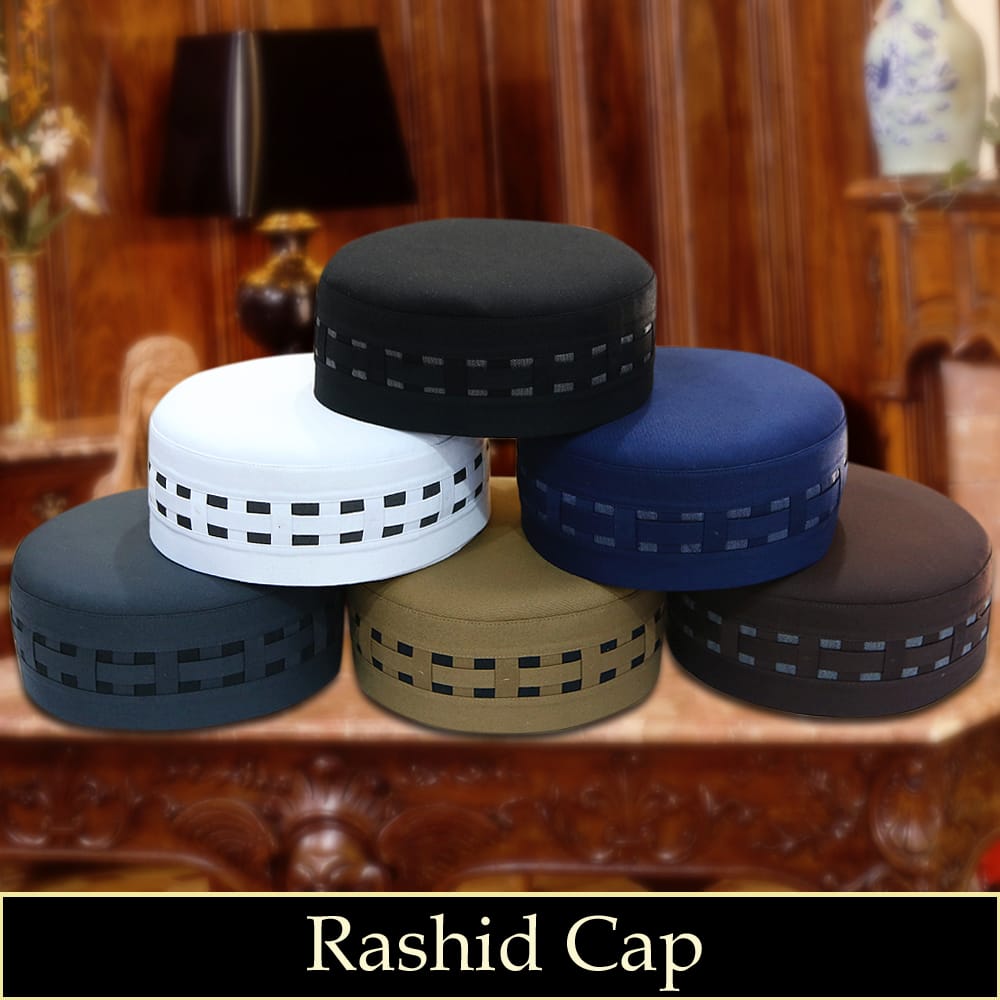 Muslim Rashid Premium Structured Kufi Hat - Unmatched Comfort & Noble Elegance Prayer Cap for Men