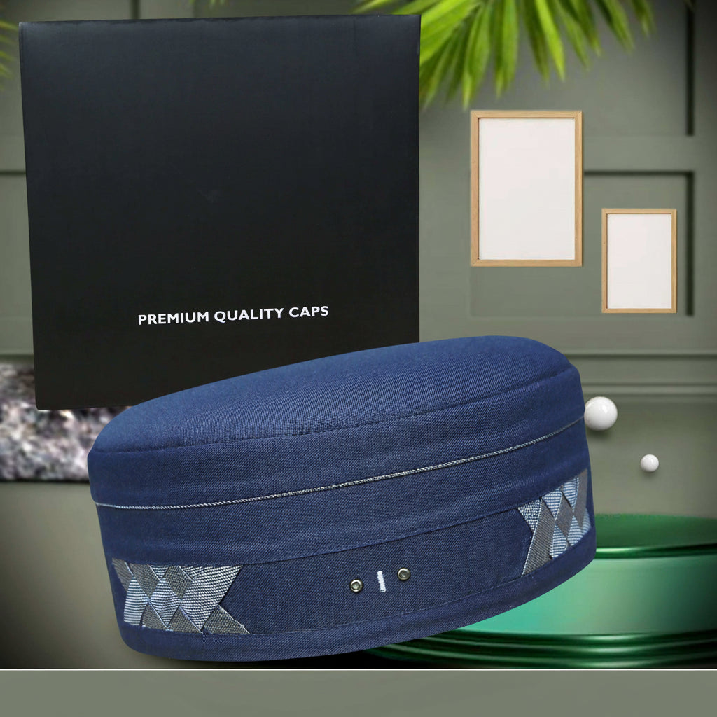 Muslim Raees Prayer Kufi Hat For Mens- Regal Comfort and Style for Daily Namaz