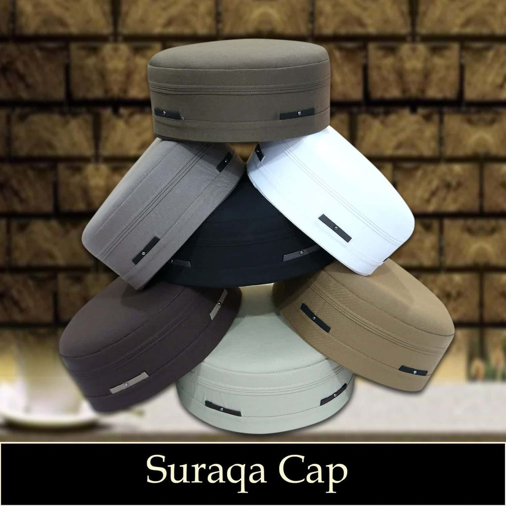 Muslim Suraqa Premium Structured Kufi Hat - Comfort-First Elegant Islamic Prayer Cap for Men