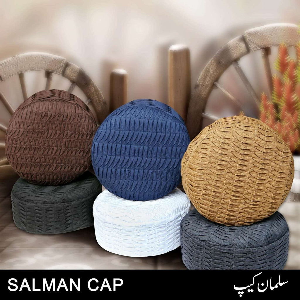 Muslim Salman Premium Structured Kufi Hat - Timeless Elegance Islamic Prayer Cap for Men