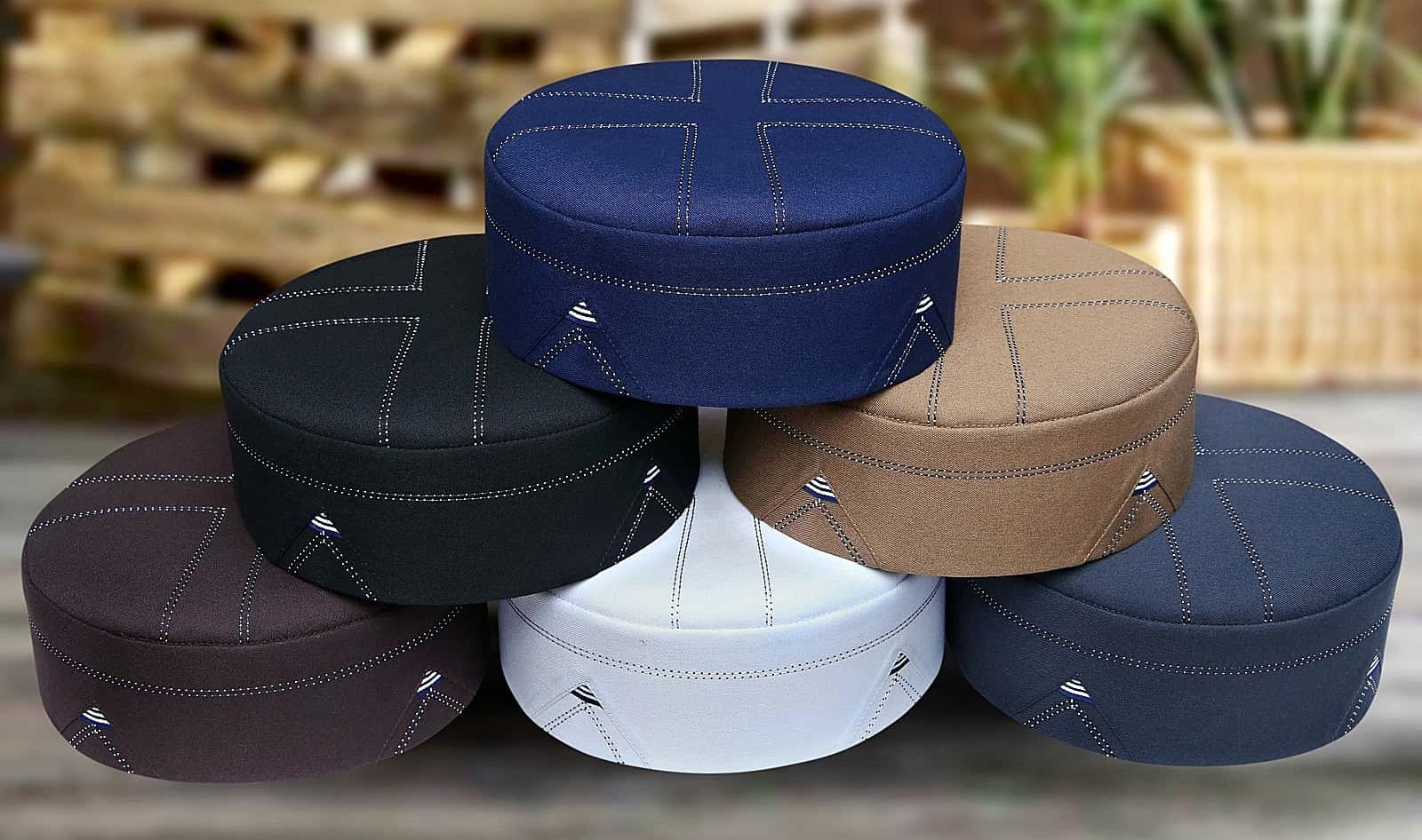 Muslim Shakir Prayer Kufi Hat For Mens-Muslim Prayer Cap in Various Colors