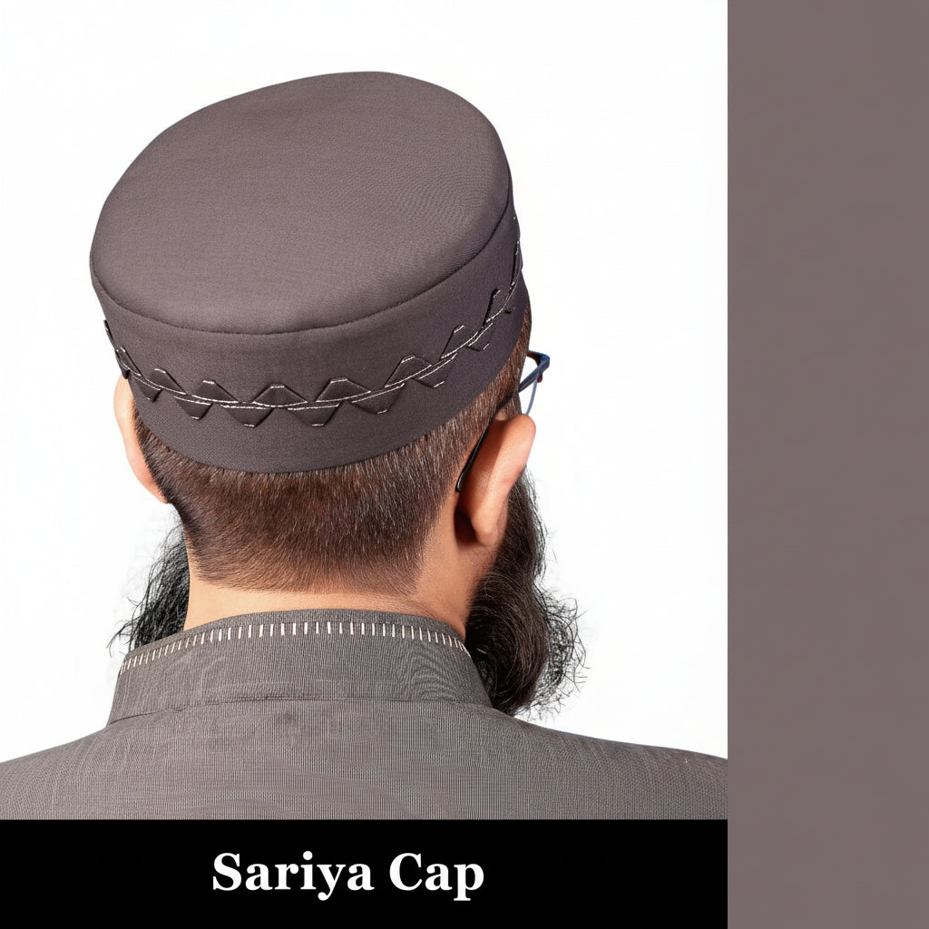 Muslim Saariya Premium Structured Summer Kufi Hat - Ultra-Breathable Lightweight Prayer Cap for Men