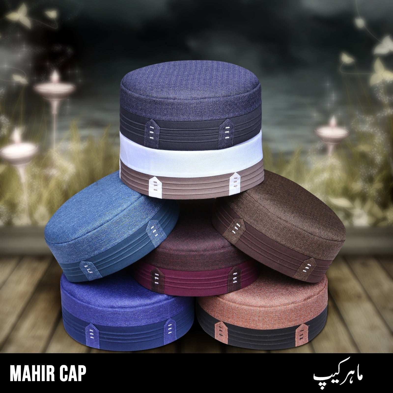 Muslim Mahir Premium Structured Kufi Hat - Expert Comfort & Elegant Prayer Cap for Men
