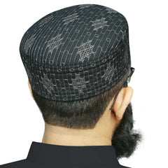 Muslim Jassaar Premium Structured Kufi Hat - Traditional Islamic Prayer Cap for Men