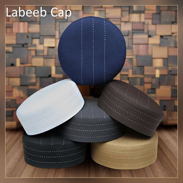 Muslim Labeeb Premium Structured Kufi Hat - Intelligent Comfort & Elegant Prayer Cap for Men