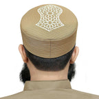 Muslim Mujtaba Nalain Shareef Premium Prayer Kufi Hat - Luxury Embroidered Islamic Cap for Men