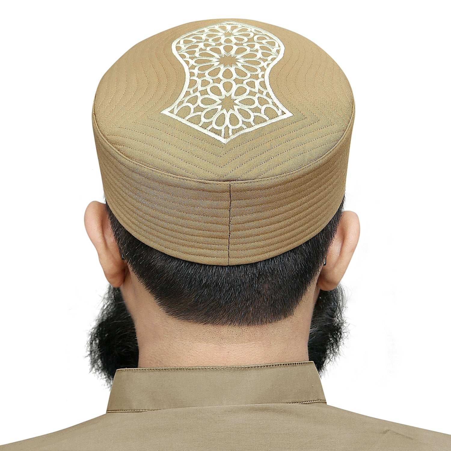 Muslim Mujtaba Nalain Shareef Premium Prayer Kufi Hat - Luxury Embroidered Islamic Cap for Men
