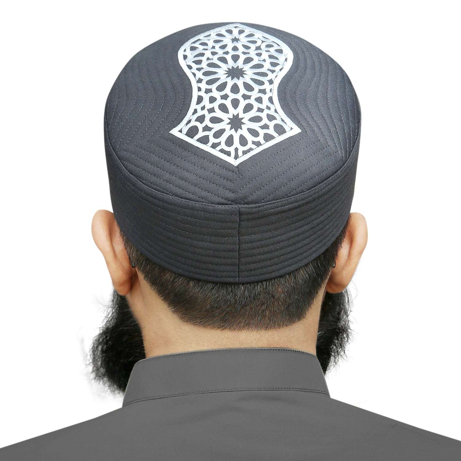 Muslim Mujtaba Nalain Shareef Premium Prayer Kufi Hat - Luxury Embroidered Islamic Cap for Men