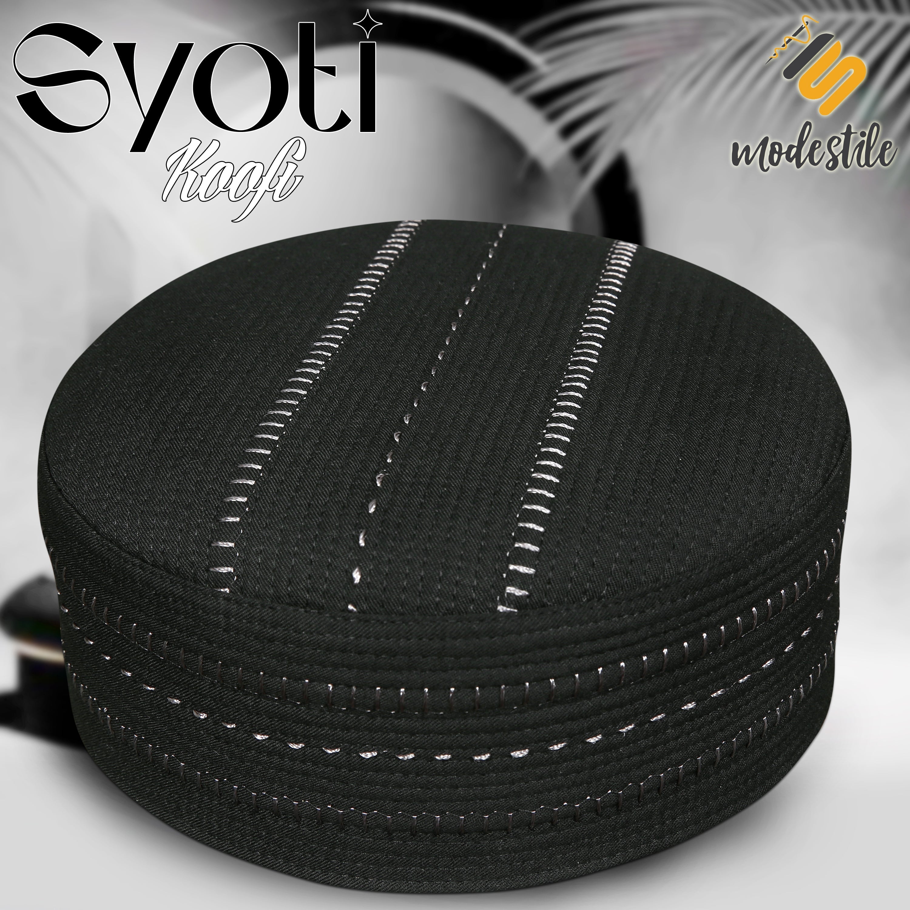 Muslim Syoti Premium Structured Kufi Hat - Peaceful Comfort & Elegant Prayer Cap for Men