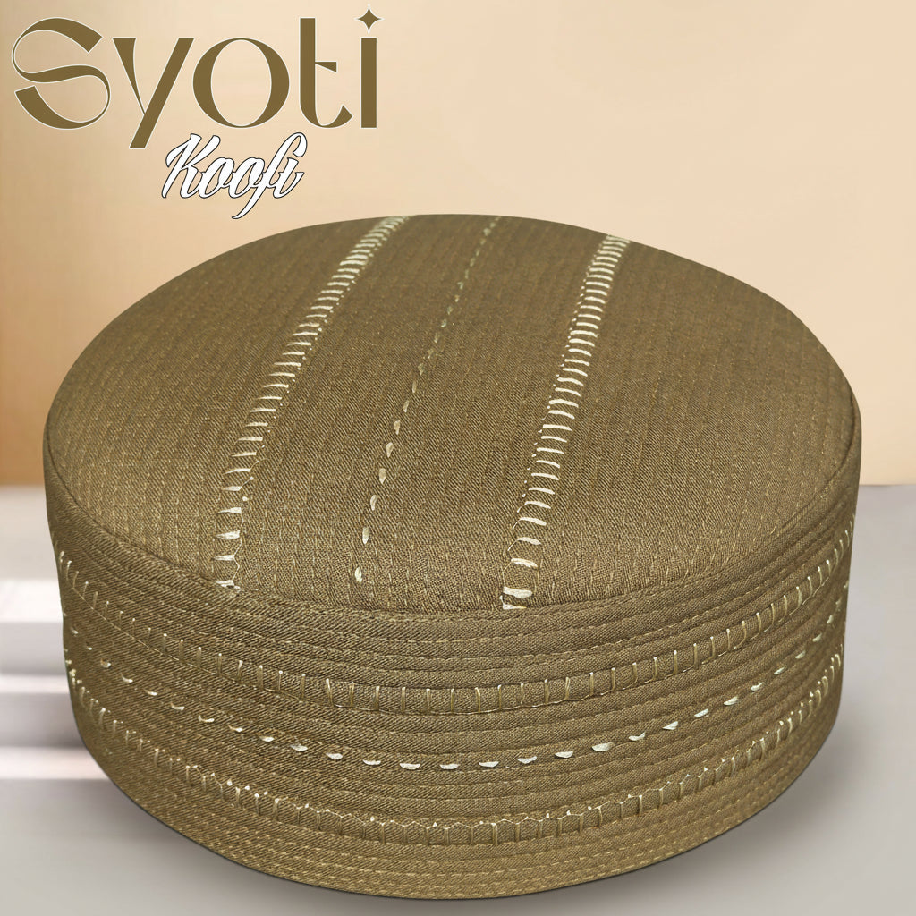 Muslim Syoti Premium Structured Kufi Hat - Peaceful Comfort & Elegant Prayer Cap for Men