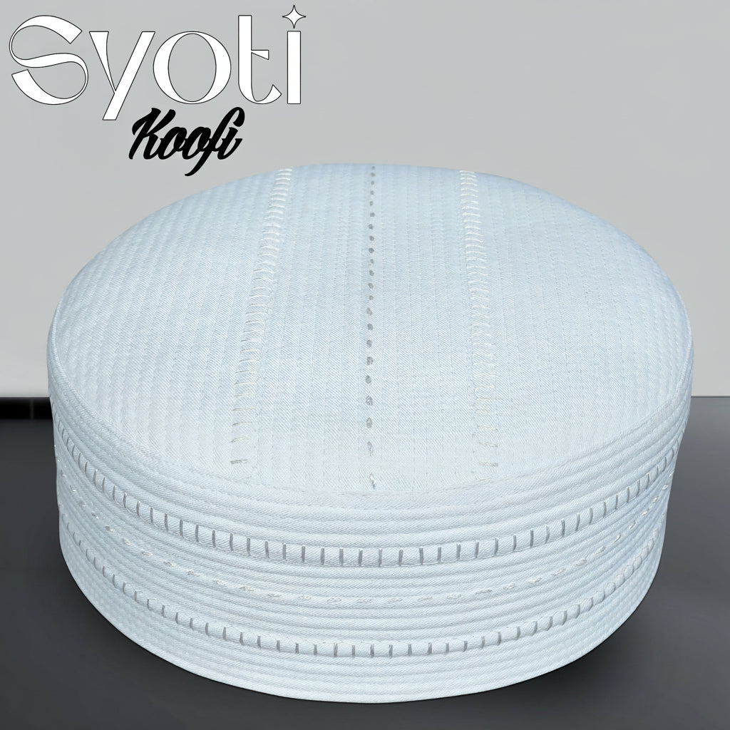 Muslim Syoti Premium Structured Kufi Hat - Peaceful Comfort & Elegant Prayer Cap for Men