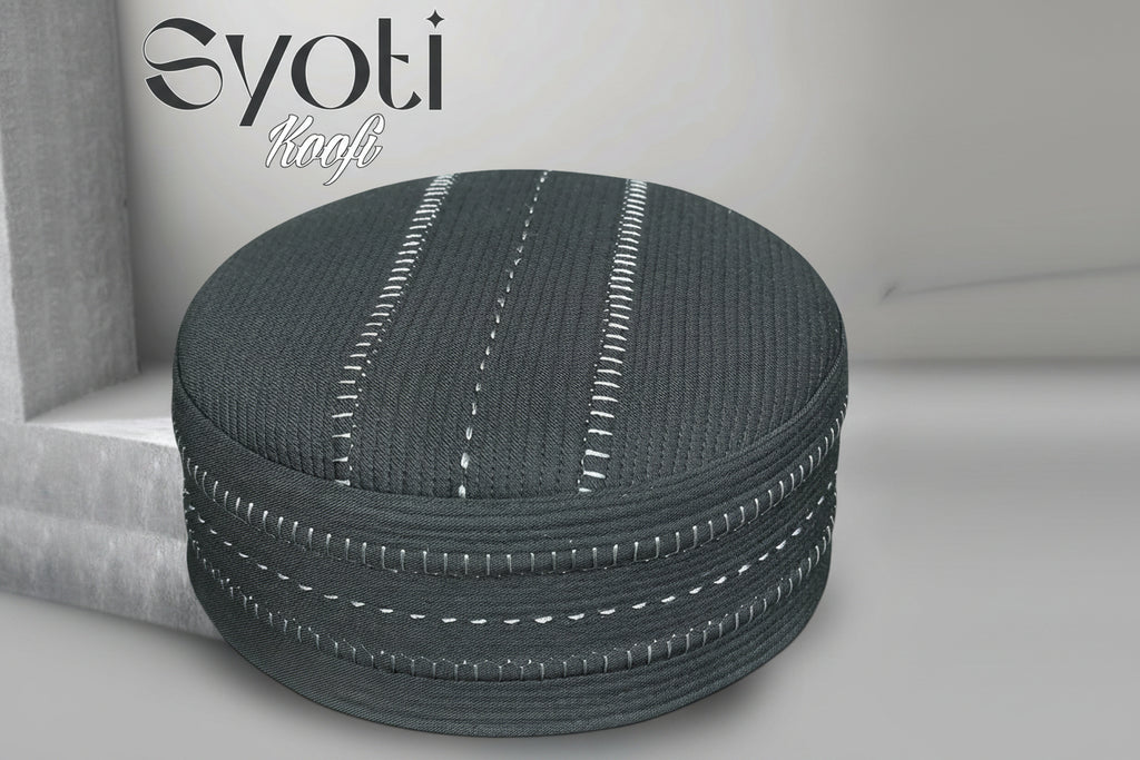 Muslim Syoti Premium Structured Kufi Hat - Peaceful Comfort & Elegant Prayer Cap for Men