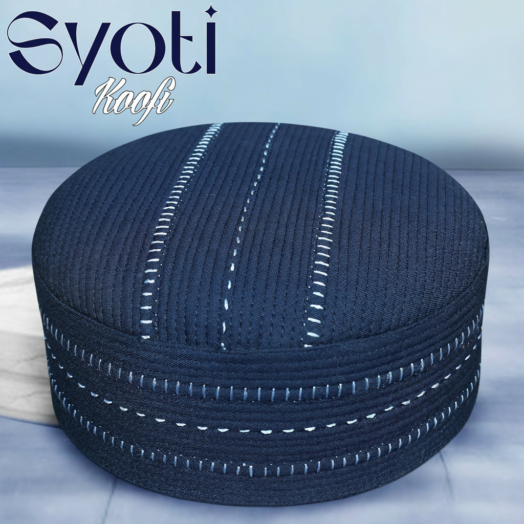 Muslim Syoti Premium Structured Kufi Hat - Peaceful Comfort & Elegant Prayer Cap for Men