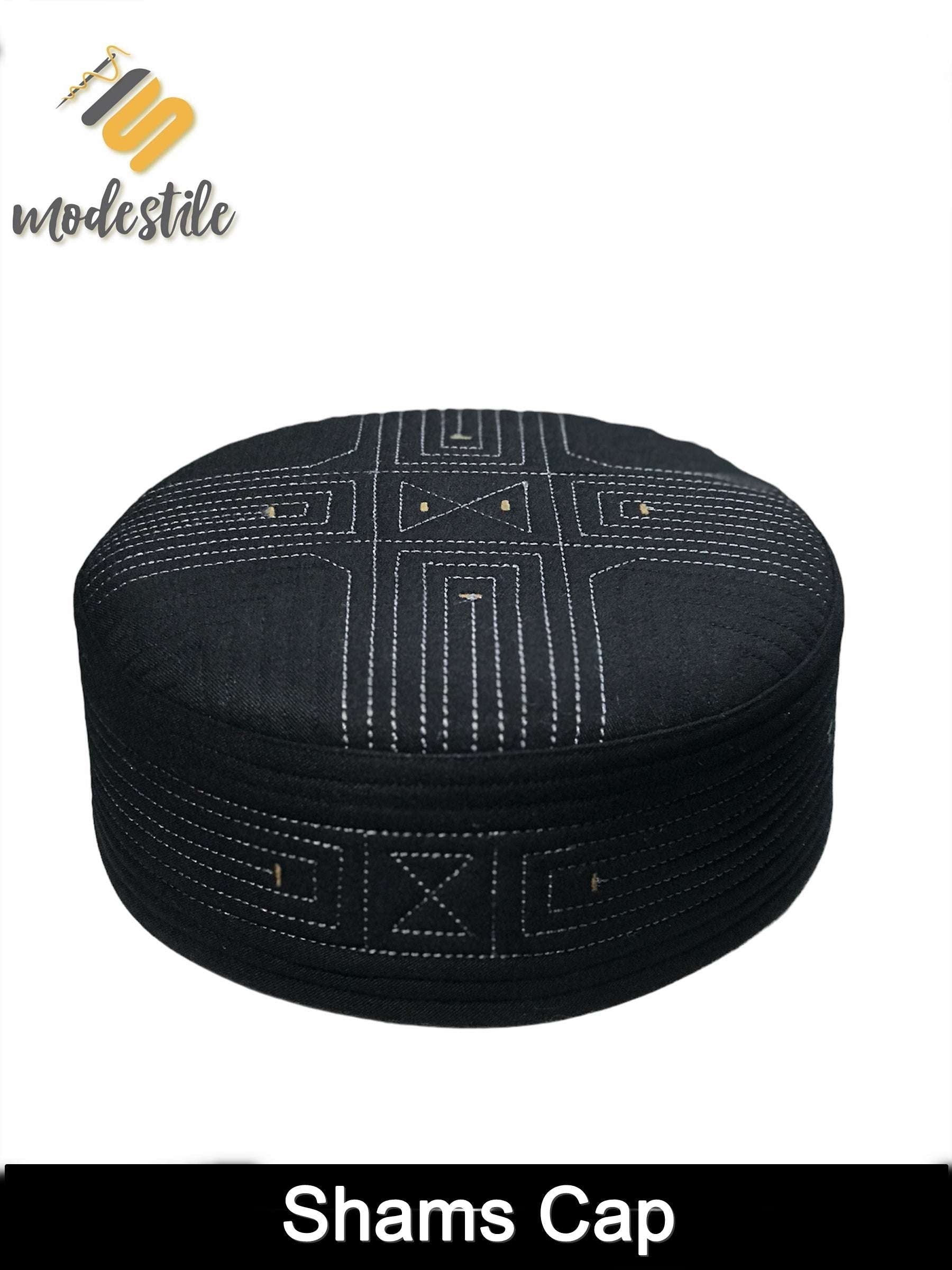 Muslim Shams Premium Structured Kufi Hat - Radiant Comfort & Elegant Prayer Cap for Men