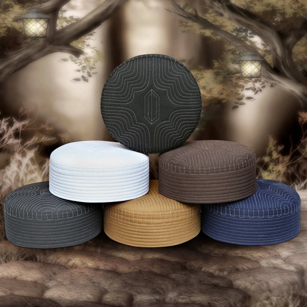 Muslim Salama Premium Structured Kufi Hat - Peaceful Comfort & Elegant Prayer Cap for Men